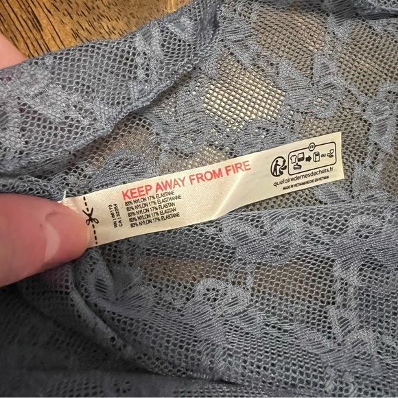 NWT FREE PEOPLE From Me To You Long Sleeve / Dusty Blue Grey Size Small - Picture 13 of 13